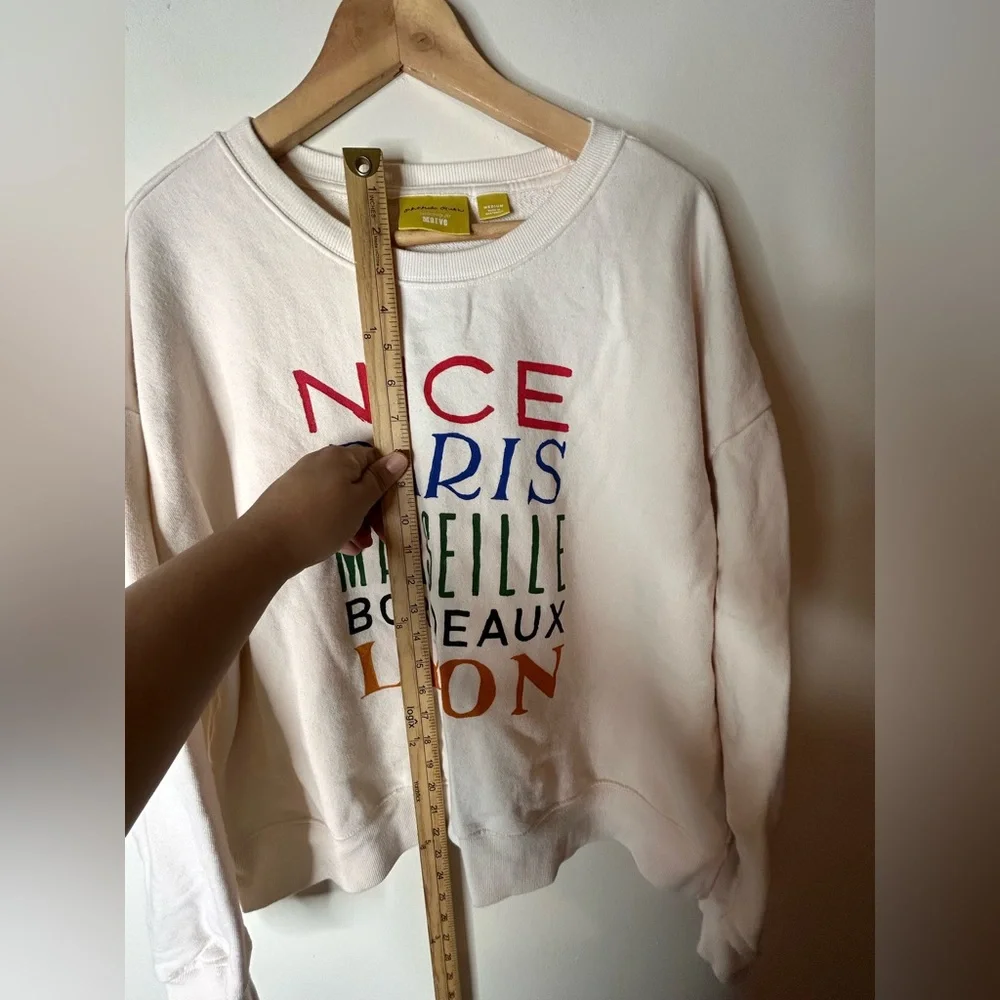 Phthalo Ruth for Maeve French cities sweatshirt from Anthropologie - Picture 3 of 6